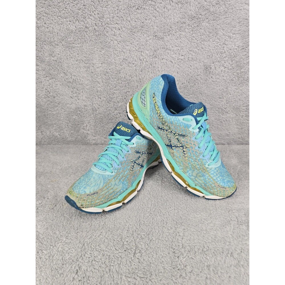 ASICS GEL-Nimbus 17 Shoes Womens Size 9 Blue Teal Mesh Running Sneakers T5N5N